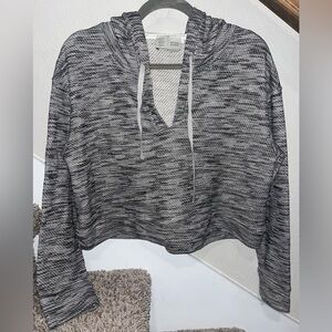Anthropologie Charcoal Textured Hoodie